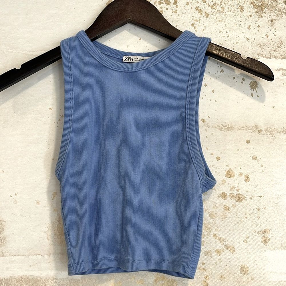 Zara Blue Tank Top Size Small